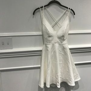 Lulus white fit and flare dress